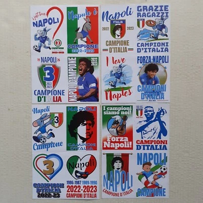 GLI STICKERS DEI CAMPIONI MARADONA NAPOLI SCUDETTO 16 ADESIVI EDICOLA - Immagine 1 di 4