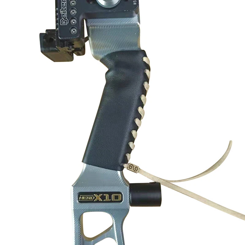 Archery Bow Handle Skin Cover Grip Genuine Leather Protector Non-slip Handmade - Image 1 of 4