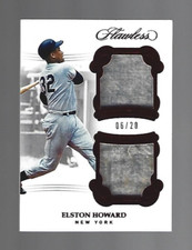 Elston Howard 2018 Panini Flawless Dual Memorabilia Ruby 6/20 ⚾