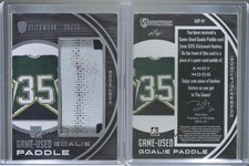 2015 Leaf ITG Stickwork Goalie Game-Used Paddle Silver /25 Andy Moog #GGP-01
