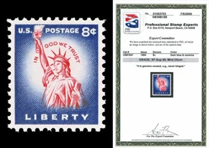 Scott 1041 1954 8c Liberty Issue Mint Graded XF-Sup 95 NH with PSE CERT - Picture 1 of 1