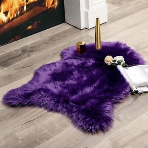 MIULEE Luxury Super Soft Fluffy Area Rug Faux Fur Rectangle Rug Decorative Plush
