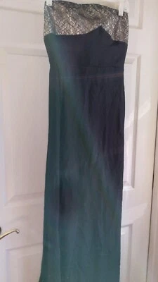 VESTIDO VINTAGE 2XS negro sin hombros hecho a mano acetato rayón tren Foto 1 de 4