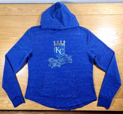 Kansas City Royals Hoodie Women's Small Blue White Sweater MLB Hooded Sweatshirt - Image 1 of 4