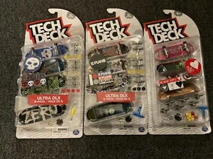 ZERO Tech Deck Skateboard ULTRA DLX Paquete de 3 X 4 Diapasones Plan de Patinaje B - Imagen 1 de 2