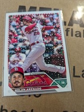 2023 Topps Holiday Nolan Arenado SP Candy Cane Bat #H170 Short Print Cardinals