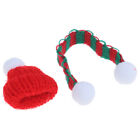 1/6 1/12 Dollhouse Miniature Christmas Hat + Scarf Dollhouse Accessories De*xd