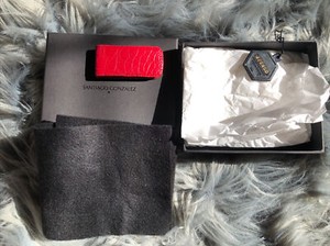 Santiago Gonzalez Designer Crocodile Money Clip Red Colombia Hard To Find NWT FS