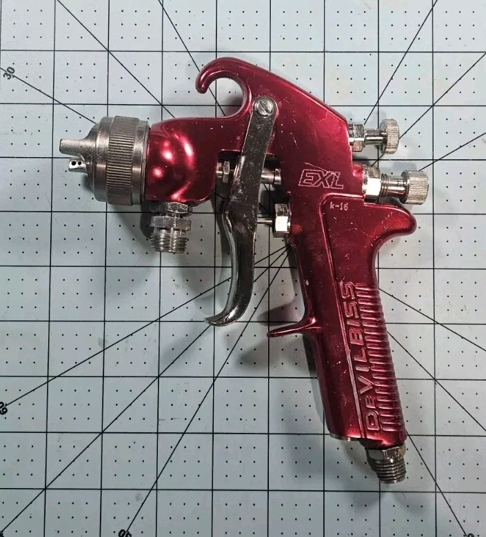DeVilbiss EXL Siphon Feed Paint Spray Gun K-16 - Image 1 of 4