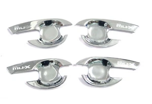 4 DOOR CHROME DOOR HANDLE INSERT BOWL COVER TRIM FOR ISUZU MU-X SUV MUX 2013-ON - Picture 1 of 5