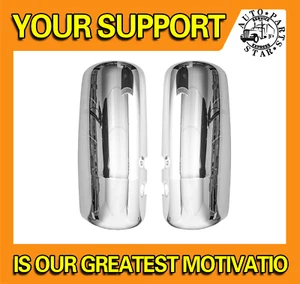 For Kenworth T680 T880 Door Mirror Cover Chrome Pair Driver and Passenger Side - Picture 1 of 7