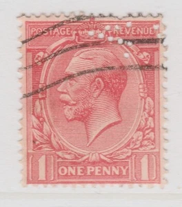 Perfin on Great Britain GB Stamp Used A21P6F4574 - Imagen 1 de 1