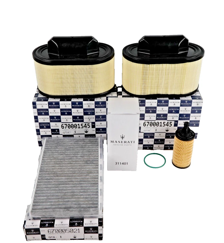 Maserati Ghibli Levante Quattroporte V6 3.0L Air Filte Oil Filter Set 670001545 Foto 1 de 4