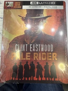 Pale Rider 4K Blu Ray Steel book Set shrinkwrapped In Stock Now - Picture 1 of 2