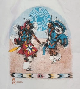 Vintage Native American Shirt XL USA Made Single Stitch 1991 Short Sleeve Tee - Picture 1 of 8