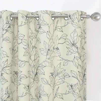 Cortinas para sala de estar DriftAway blackout 84 polegadas de comprimento preto e branco forrado... - Imagem 1 de 4