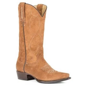 Women's Stetson Regan Boots Snip Toe Handcrafted Tan - Picture 1 of 2