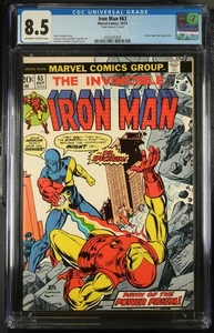 IRON MAN 63 CGC 8.5 MARK JEWELERS INSERT V1 1973! DOCTOR SPECTRUM X-O 55 128 150 - Bild 1 von 2