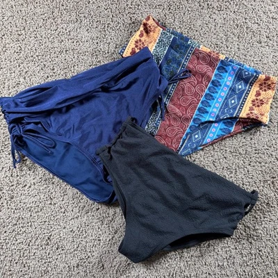 Time & Tru Shein Mujer Paquete Traje de Baño Parte Inferior Grande Playa Vacaton Bikini Negro Foto 1 de 4