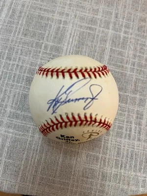 Ken Griffey Jr. signed 1997 AL MVP LE Stat OAL Baseball 223/240 UDA-COA - Image 1 of 4