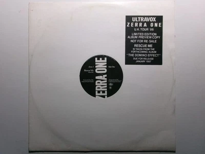ULTRAVOX ZERRA ONE UK TOUR 85 LIMITED EDITION ALBUM PREVIEW COPY ZERRA1 NEW WAVE Foto 1 de 3