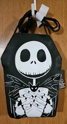 NUEVO CON ETIQUETAS Bioworld Disney PESADILLA ANTES DE NAVIDAD Jack Skellington Ataúd Cartera/Bolso Foto 1 de 4