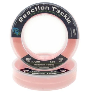 Reaction Tackle 100% Pure Fluorocarbon Fising Line - Leader Line/Pink / 6LB 1... - Picture 1 of 6