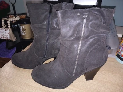 Torrid Black Slouch High Ankle Bootie Suede Boots - Women's Size 13 W - New!!  - Image 1 of 4