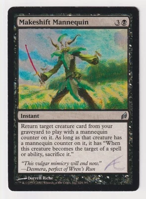 Altered Makeshift Mannequin HP Lorwyn WOTC MTG Magic Hand Colored Unique Art! - Image 1 of 2