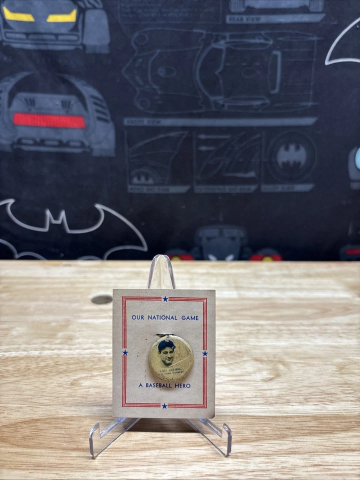 1938 Our National Game Pin Lou Gehrig New York Yankees Original Baseball. Nice! - Image 1 of 4