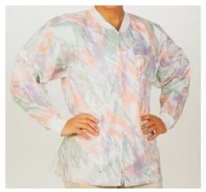 (10/Pk) VALUMAX Extra-Safe Hip Length Lab Coat Jacket Multi-Print Size 3X-Large - Picture 1 of 8