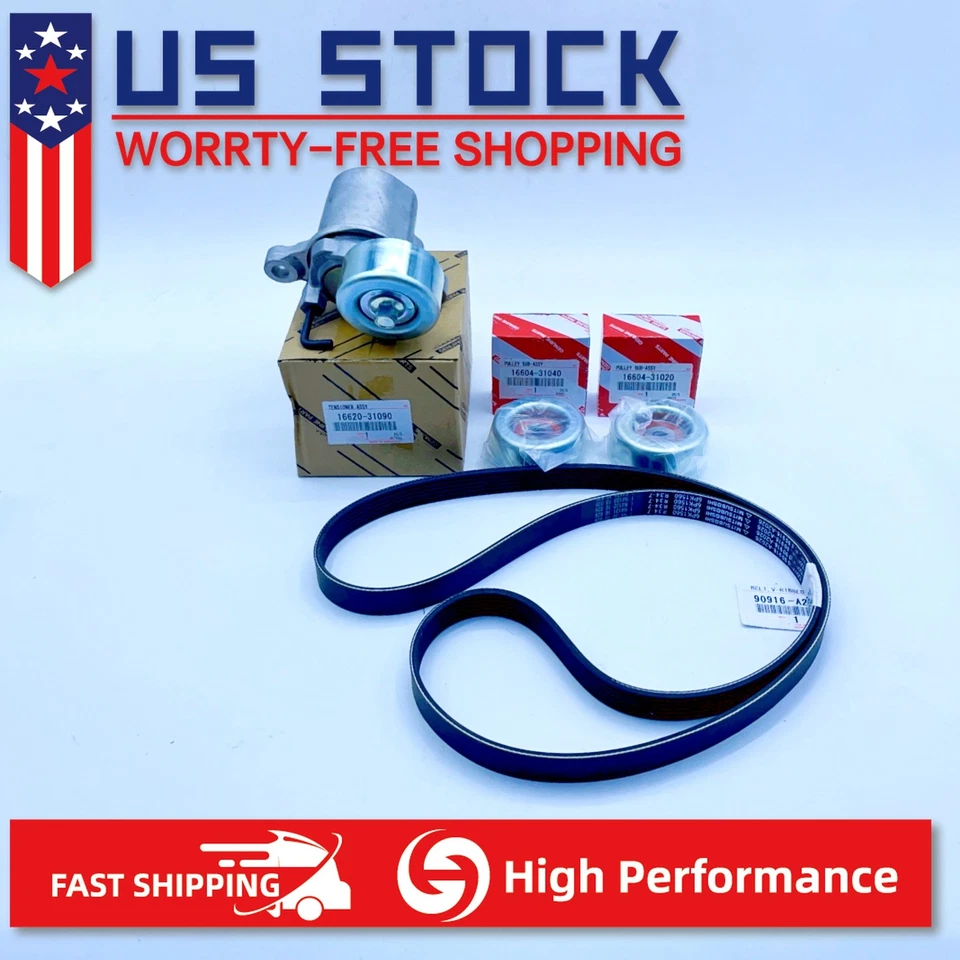 OEM For 2017-2022 Toyota Highlander Drive Belt Tensioner and Pulley Kit Foto 1 de 4