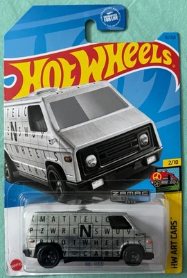 HOT WHEELS WALMART EXCLUSIVE ZAMAC ART CARS SERIES 70s VAN - Image 1 of 2