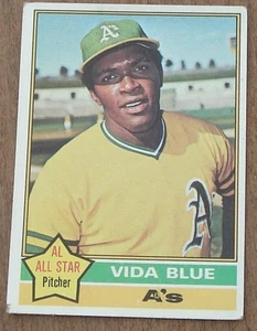 Carta Baseball Vida Blue, Athletic;s, 1976 #140 Topps ottime condizioni - AL ALL STAR - Foto 1 di 2