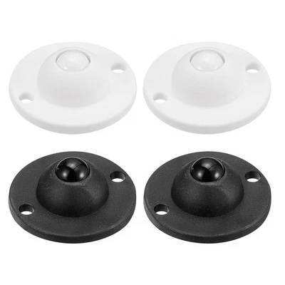 4x Kleber Mini Laufräder Drehbar Universal Lenkrolle 360 Drehbare (Weiß Schwarz) - Bild 1 von 4