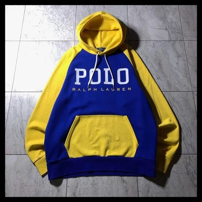 Parka Pullover Ralph Lauren Bicolor Azul Amarillo Actual Foto 1 de 4