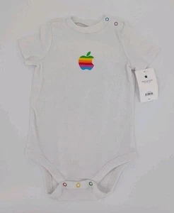Apple Computers Macintosh Logo Infantil Body Nuevo con Etiquetas Blanco 12 - 18 Meses Arco Iris - Imagen 1 de 7