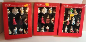 Merry Brite 12 kt mundgeblasenes Glas Weihnachten Mini Ornamente 2" ~ 2011 CVS 3 Sets von 12 - Bild 1 von 5