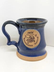 Taza del festival renacentista Michigan 1986 jarra años 80 cerámica Mudshark vintage - Imagen 1 de 6