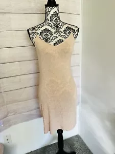 OBEY Women’s Floral Spaghetti Straps V-Neck Bodycon Dress Light Pink Size S - Picture 1 of 10