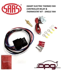 SAAS Electric Thermo 1XFan Controller Relay & Thermostat Kit On 85c Off At 76c - Picture 1 of 7