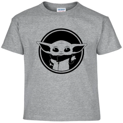 Camiseta Baby Yoda Star Wars Mandalorian Disney Vacaciones JUVENTUD Niños Niño Niñas Camiseta Foto 1 de 2