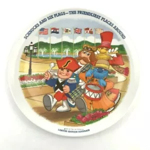 SCHUNUCKS and SIX FLAGS Mid-America, The Friendliest Places Around Plate, 1980 - Imagen 1 de 3