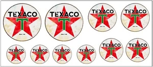 WEATHERED 1:43 O SCALE TEXACO SIGN GAS STATION TANKER TRUCK DIORAMA DECALS OWT1 - Picture 1 of 1