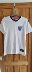 T-shirt maglia calcio Inghilterra bianca tre leoni S - Foto 1 di 5