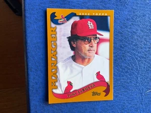 TOPPS BASEBALL 2002 MANAGER CARDINALS LA RUSSA 295 MINT - Foto 1 di 2