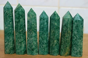 565g 7pcs 1.24lb NATURAL PRETTY HTELONGSEN CRYSTAL POINT HEALING - Picture 1 of 12
