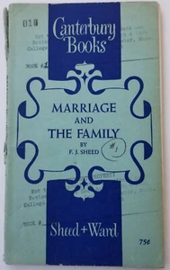 Vintage book Marriage and the Family F J Sheed Religion Canterbury  E1A - Imagen 1 de 4