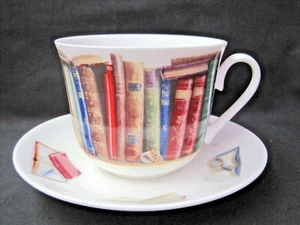 CREATIVE WRITE BREAKFAST CUP SAUCER fine bone china Made in England  ROY KIRKHAM - Picture 1 of 7