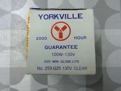 Yorkville G259-G25 100W 130V G25 Globe Bulb **Free Shipping** - Image 1 of 3